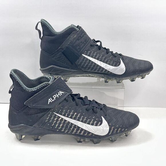 Nike Football Cleats Alpha Menace Pro 2 Shoes Mens 13 Black White AQ3209-002 main image 4